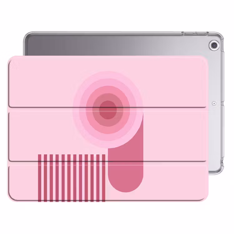iPad hoes - Abstract - Cirkels - Strepen - Modern - Roze — 1