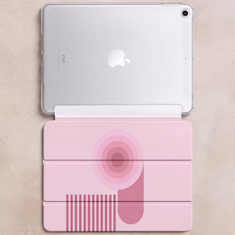 iPad hoes - Abstract - Cirkels - Strepen - Modern - Roze — 6