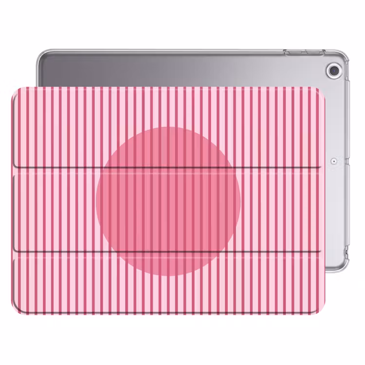 iPad hoes - Abstract - Strepen - Ovaal - Roze - Modern — 1