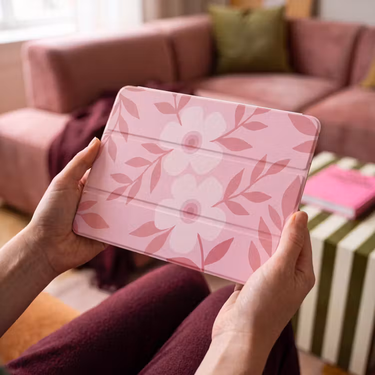 iPad hoes - Bloemen - Abstract - Modern - Roze - Natuur — 3
