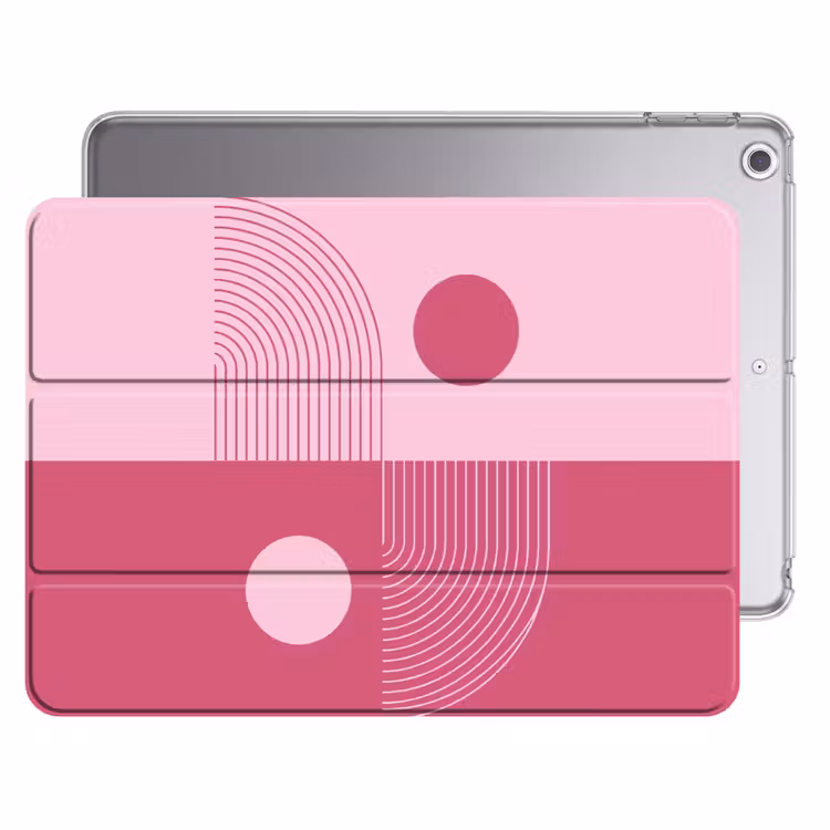 iPad hoes - Geometrie - Patroon - Abstract - Roze - Modern — 1