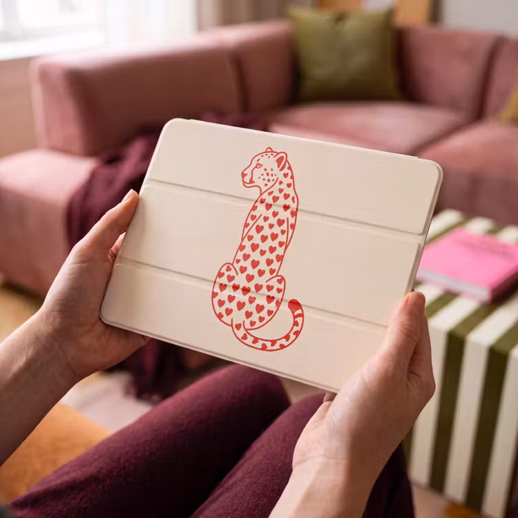 iPad hoes - Kat - Harten - Dieren - Modern - Rood — 3