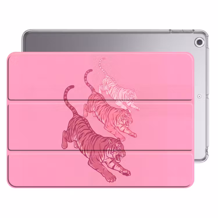 iPad hoes - Kat - Springend - Dieren - Roze - Modern — 1