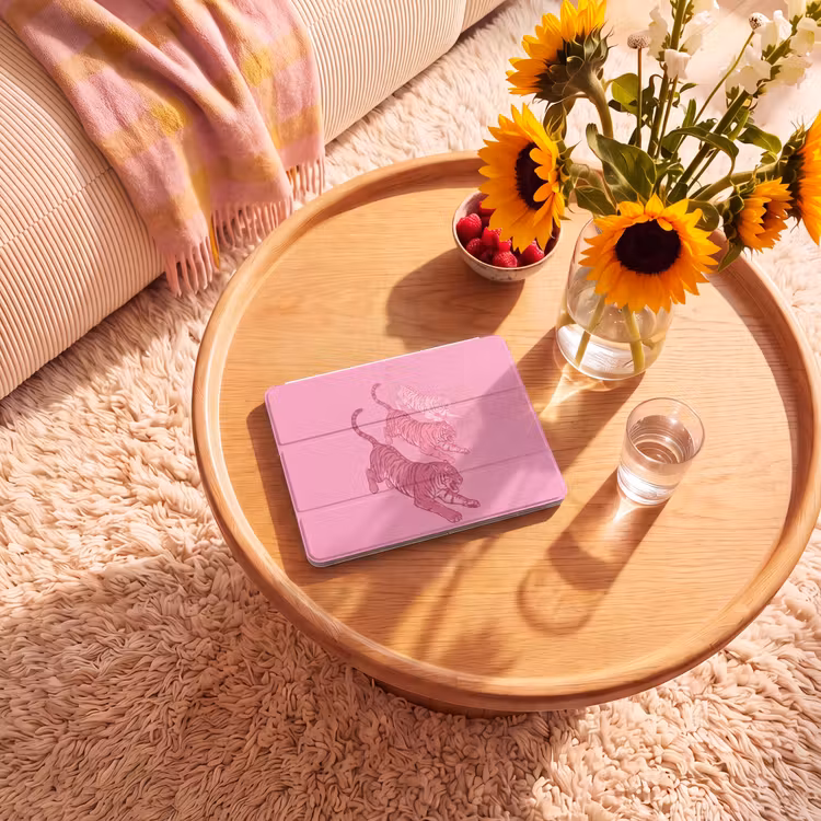 iPad hoes - Kat - Springend - Dieren - Roze - Modern — 2