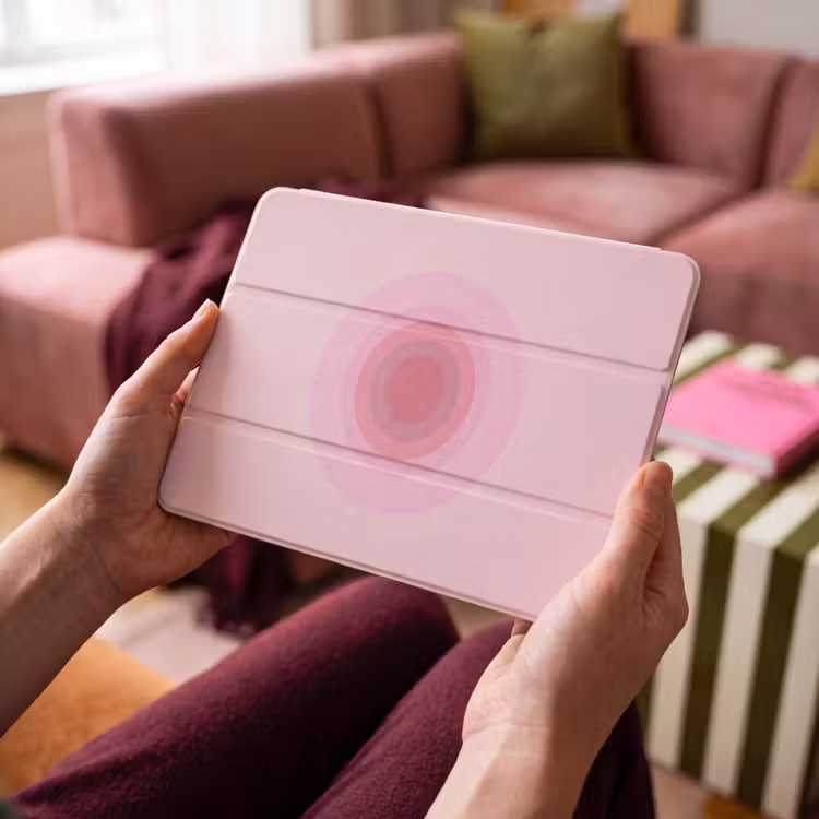 iPad hoes - Patroon - Cirkels - Abstract - Roze - Modern — 3