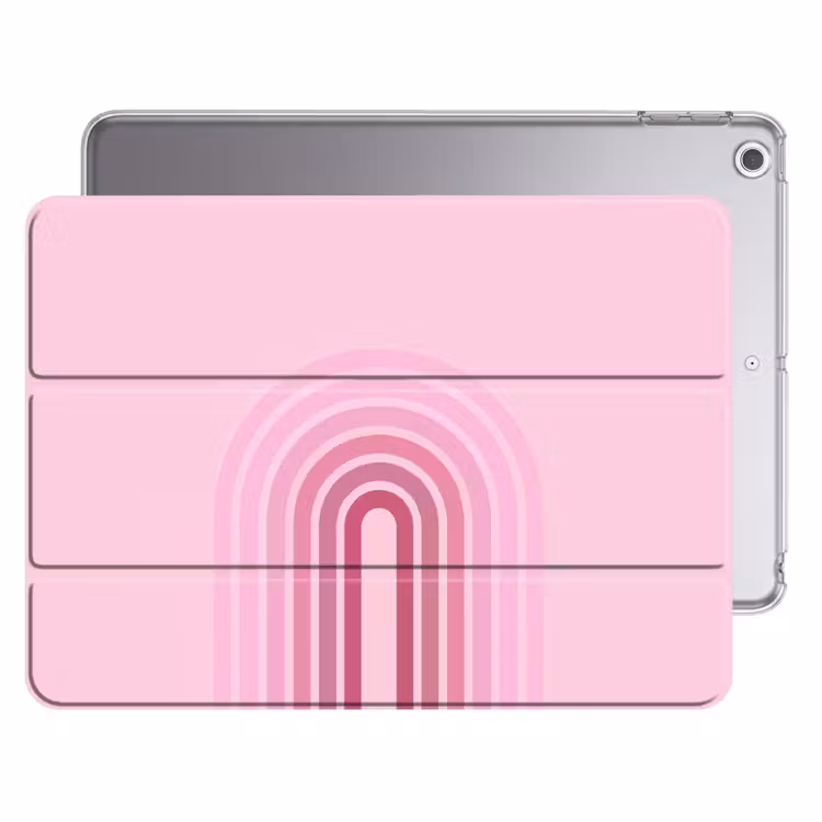 iPad hoes - Regenboog - Roze - Abstract - Modern - Minimalistisch — 1