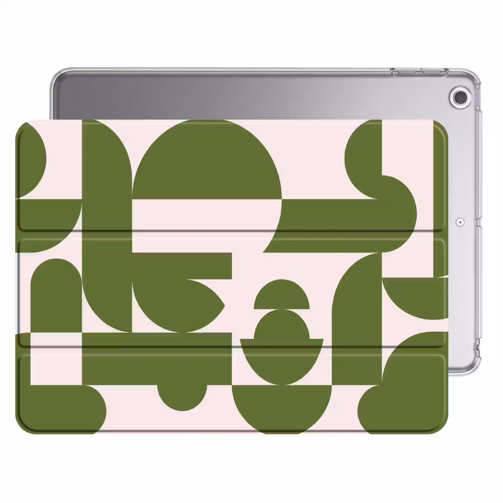 iPad hoes - Abstract - Geometrie - Modern - Groen - Wit — 1