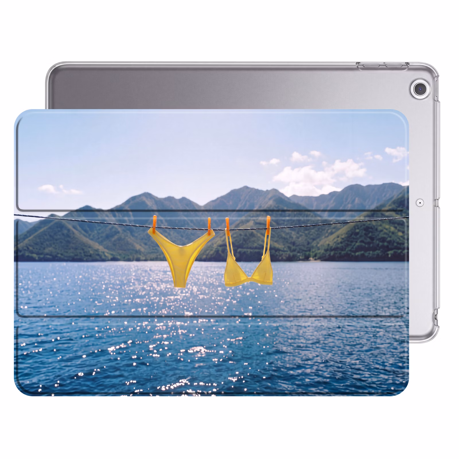 iPad hoes - Badmode - Bikini - Zee - Bergen - Geel — 1