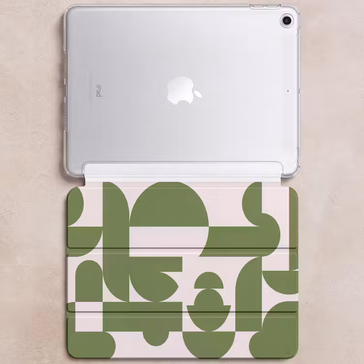iPad hoes - Abstract - Geometrie - Modern - Groen - Wit — 6