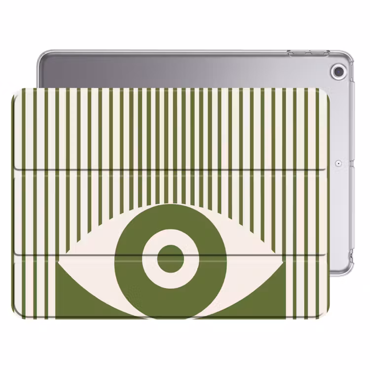 iPad hoes - Abstract - Oog - Strepen - Modern - Groen — 1