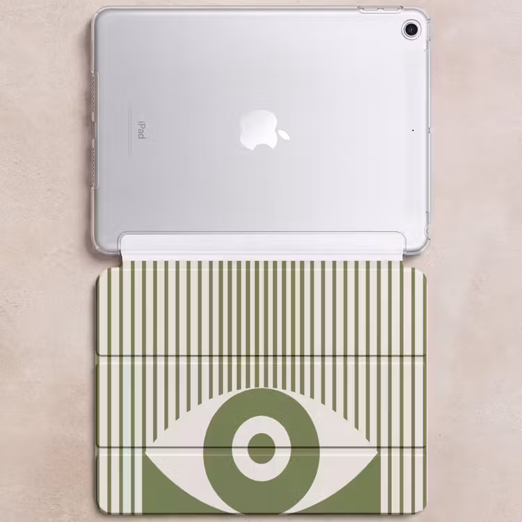 iPad hoes - Abstract - Oog - Strepen - Modern - Groen — 6