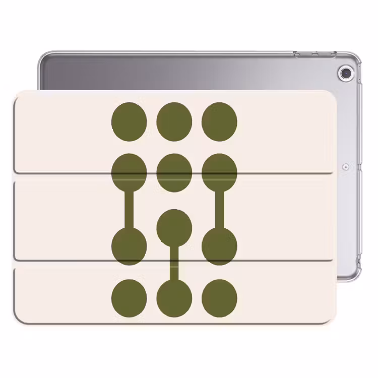 iPad hoes - Cirkels - Geometrisch - Abstract - Modern - Groen — 1