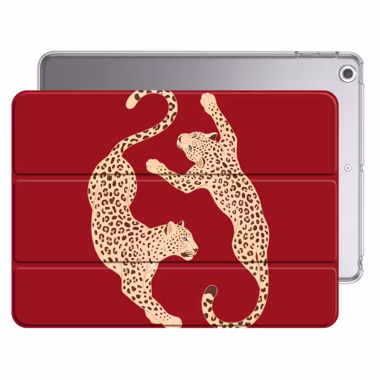 iPad hoes - Dieren - Luipaard - Abstract - Rood - Modern — 1