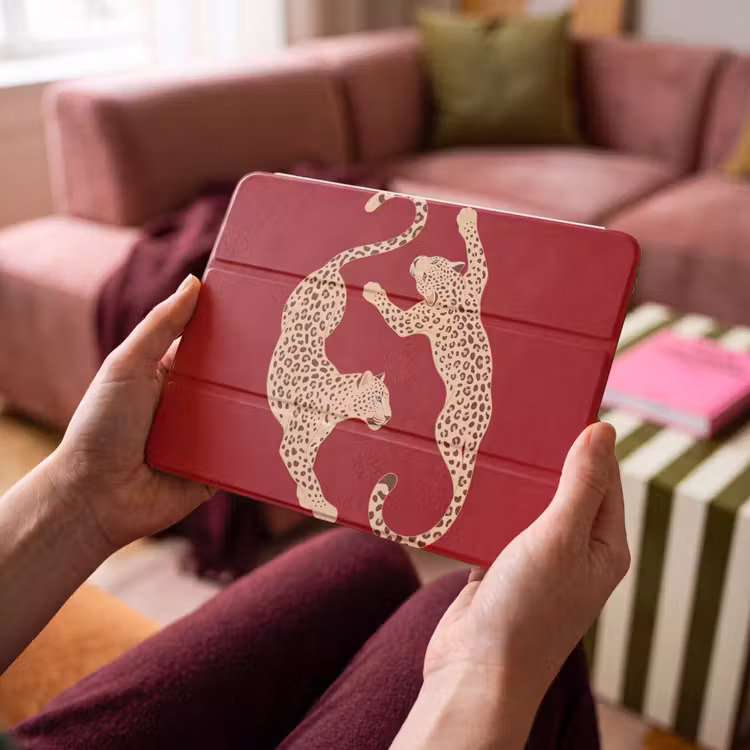 iPad hoes - Dieren - Luipaard - Abstract - Rood - Modern — 3