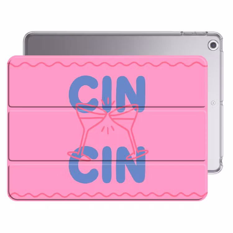 iPad hoes - Drank - Glazen - Proost - Modern - Roze — 1