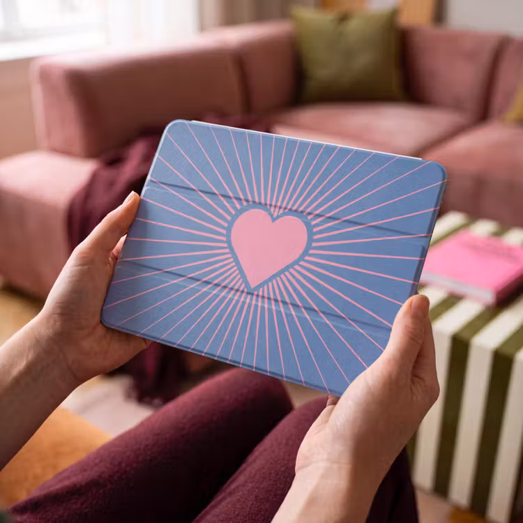 iPad hoes - Hart - Stralen - Liefde - Modern - Roze — 3
