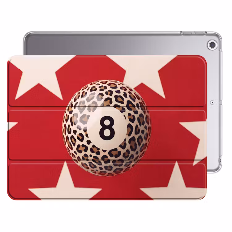 iPad hoes - Spel - Dierenprint - Nummer 8 - Modern - Rood — 1