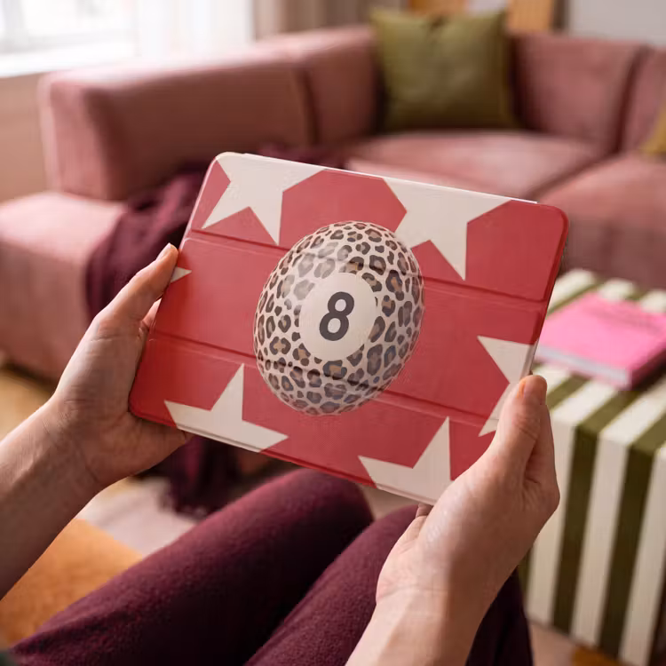 iPad hoes - Spel - Dierenprint - Nummer 8 - Modern - Rood — 3