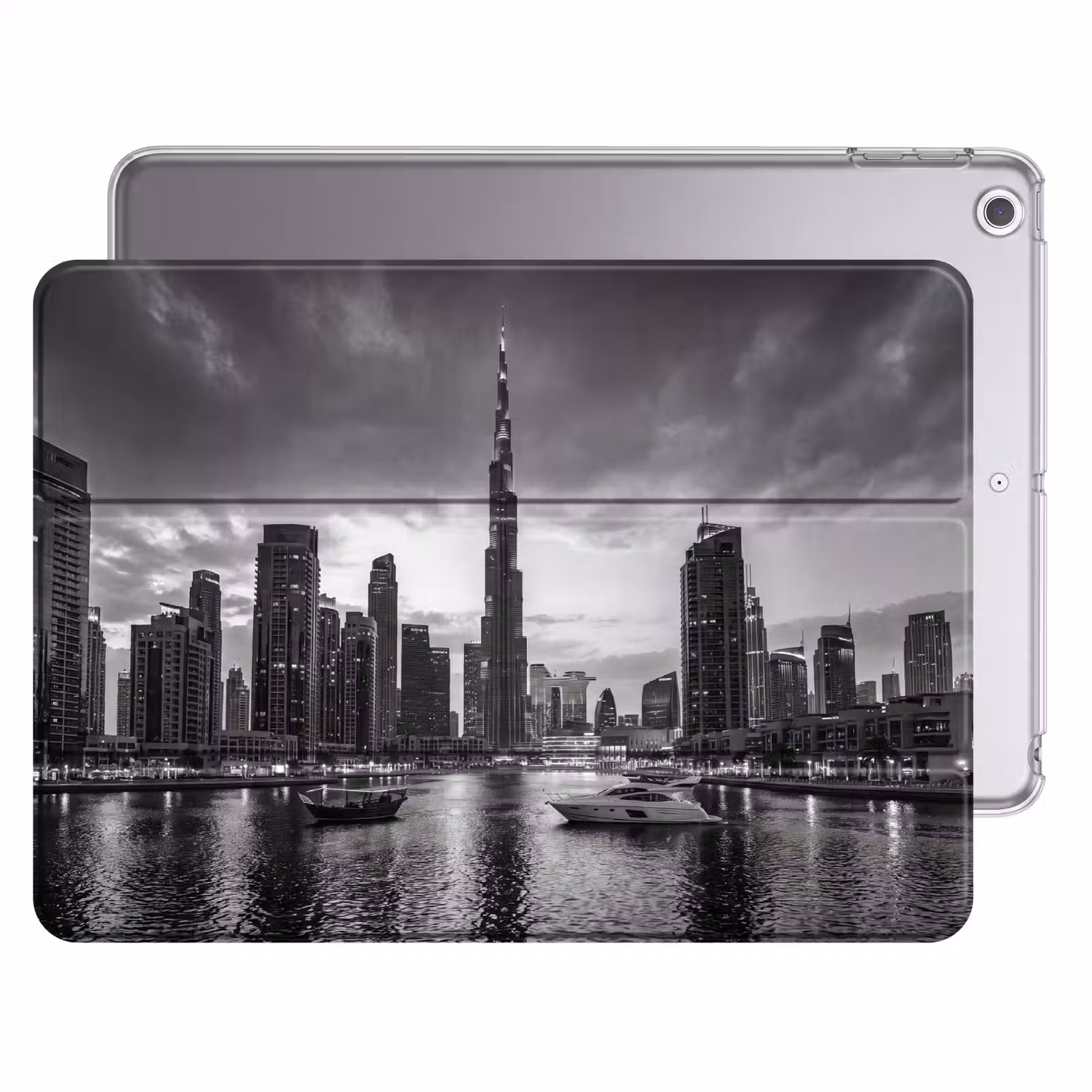 iPad hoes - Stad - Skyline - Architectuur - Avond - Zwart-wit — 1