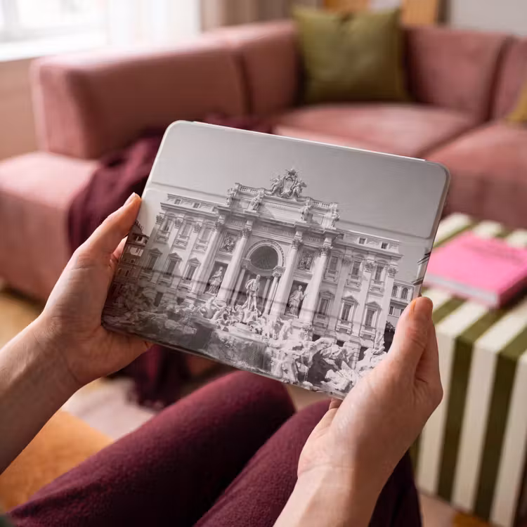iPad hoes - Fontein - Beelden - Architectuur - Zwart-wit — 3