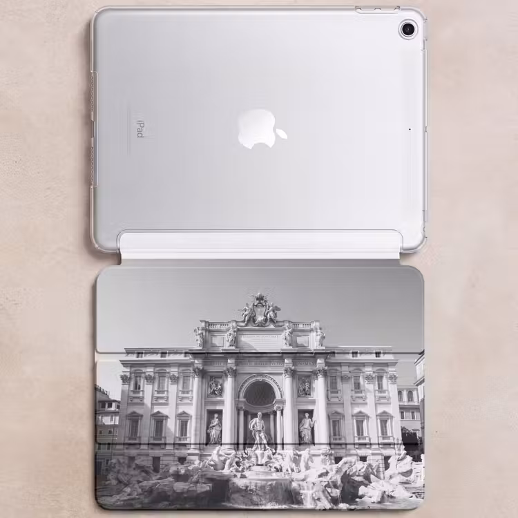 iPad hoes - Fontein - Beelden - Architectuur - Zwart-wit — 6