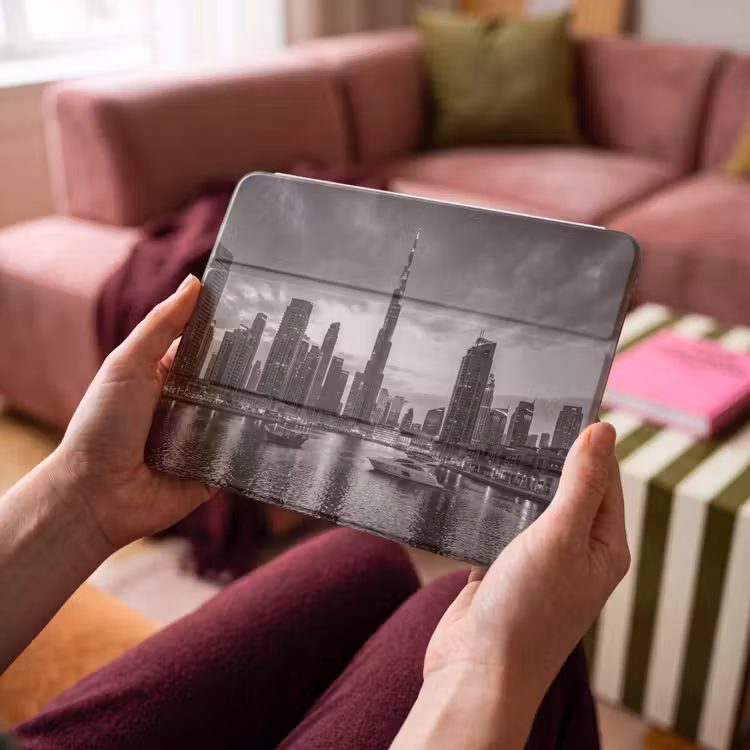 iPad hoes - Stad - Skyline - Architectuur - Avond - Zwart-wit — 3