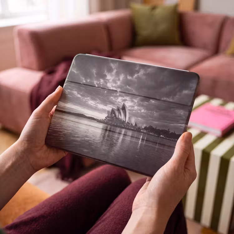 iPad hoes - Architectuur - Water - Stad - Modern - Zwart-wit — 3
