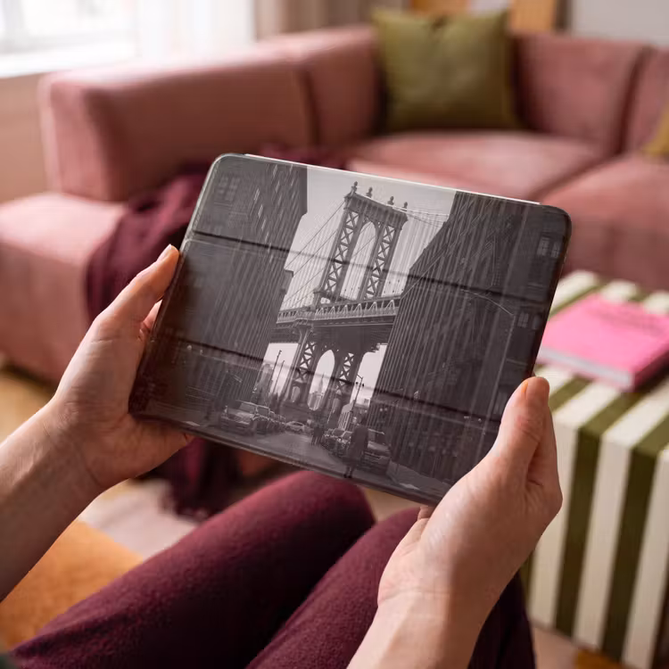 iPad hoes - Brug - Stad - Architectuur - Modern - Zwart-wit — 3
