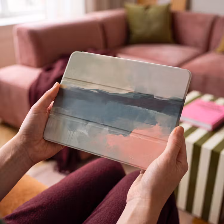 iPad hoes - Abstract - Landschap - Kunst - Modern - Groen - Blauw — 3