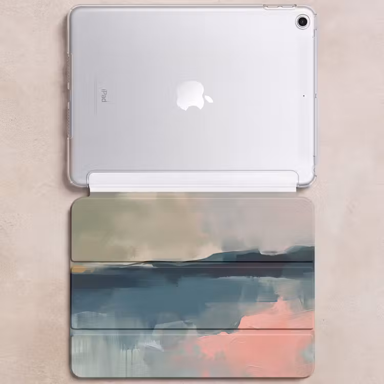 iPad hoes - Abstract - Landschap - Kunst - Modern - Groen - Blauw — 6