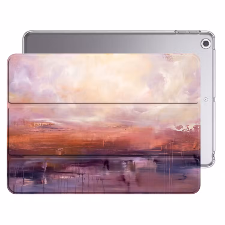 iPad hoes - Abstract - Landschap - Modern - Paars - Oranje — 1