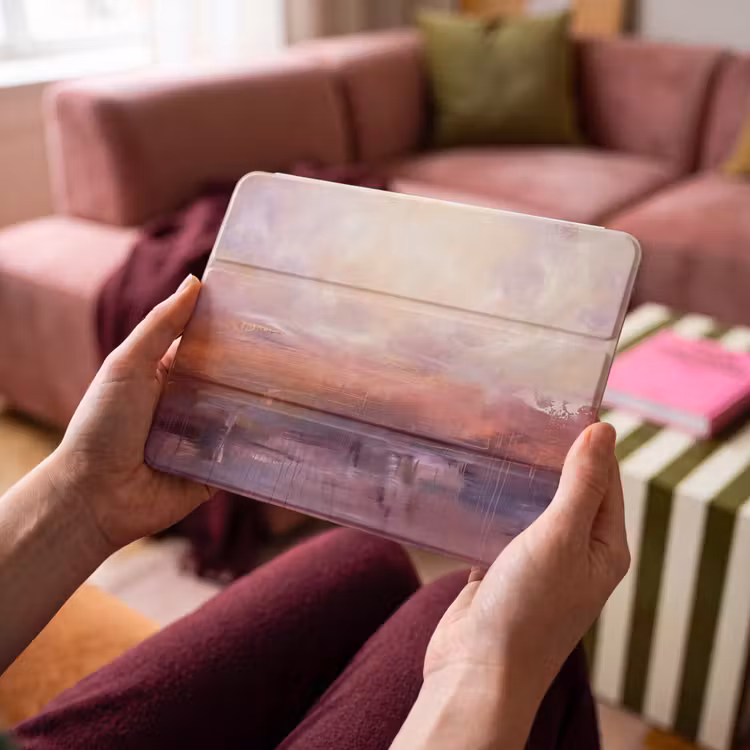 iPad hoes - Abstract - Landschap - Modern - Paars - Oranje — 3