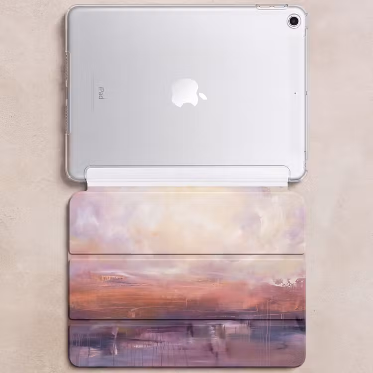 iPad hoes - Abstract - Landschap - Modern - Paars - Oranje — 6