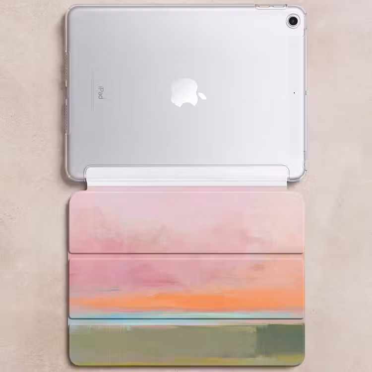 iPad hoes - Abstract - Landschap - Modern - Roze - Oranje — 6