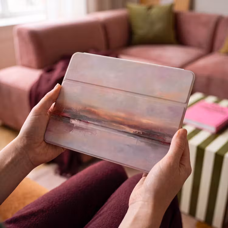 iPad hoes - Landschap - Zonsondergang - Abstract - Modern - Roze — 3
