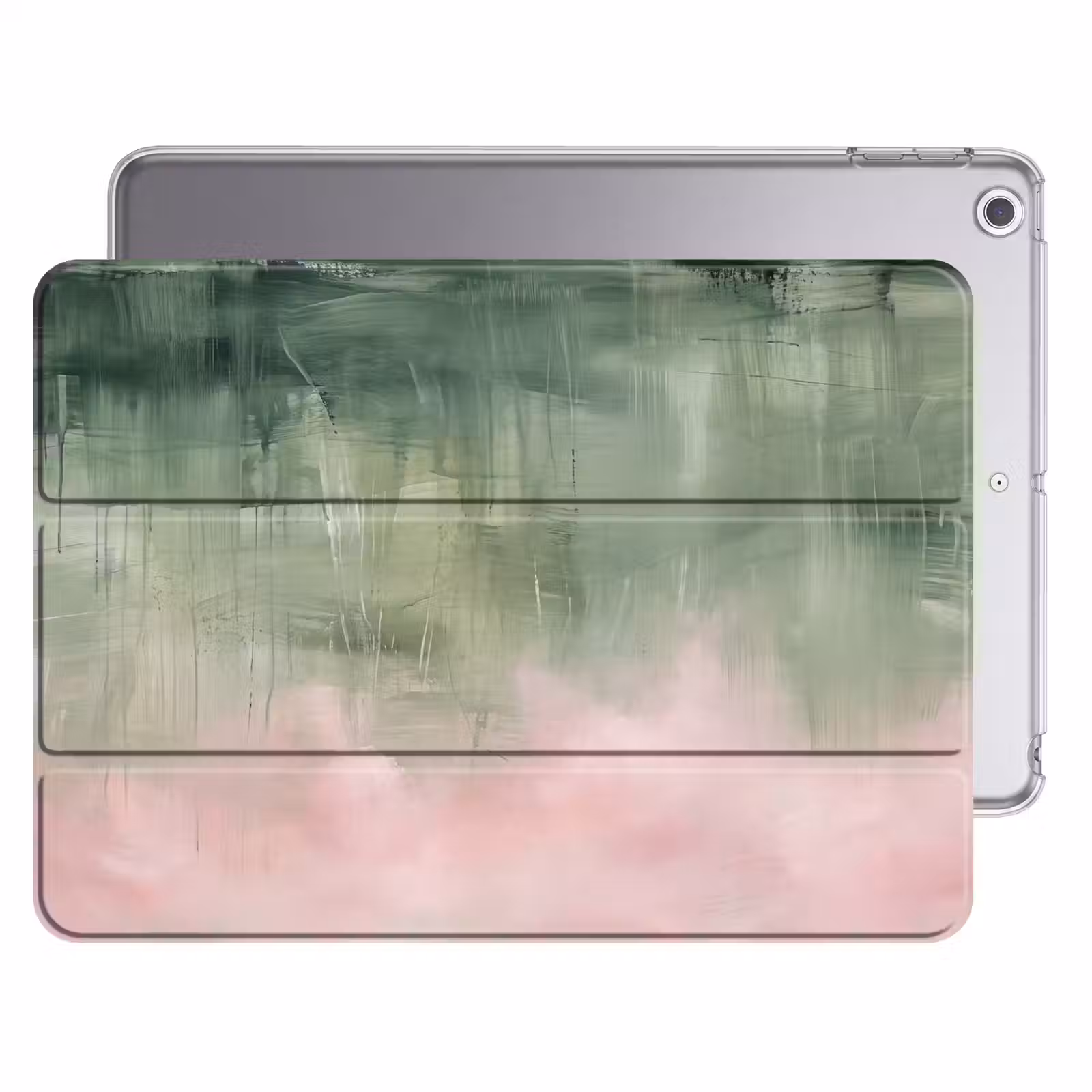 iPad hoes - Kunst - Abstract - Modern - Groen - Roze — 1