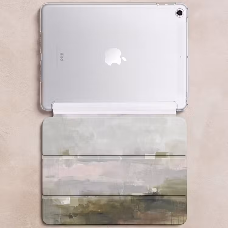 iPad hoes - Abstract - Gelaagd - Kunst - Modern - Grijs-Groen — 6