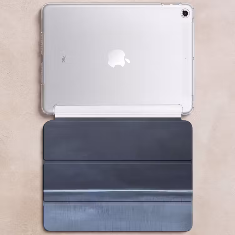 iPad hoes - Abstract - Horizontale lijn - Minimalistisch - Donkerblauw - Kunst — 6