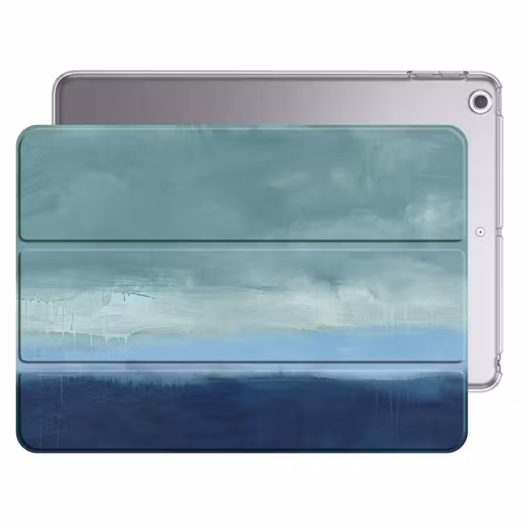 iPad hoes - Abstract - Lagen - Rust - Modern - Blauw — 1