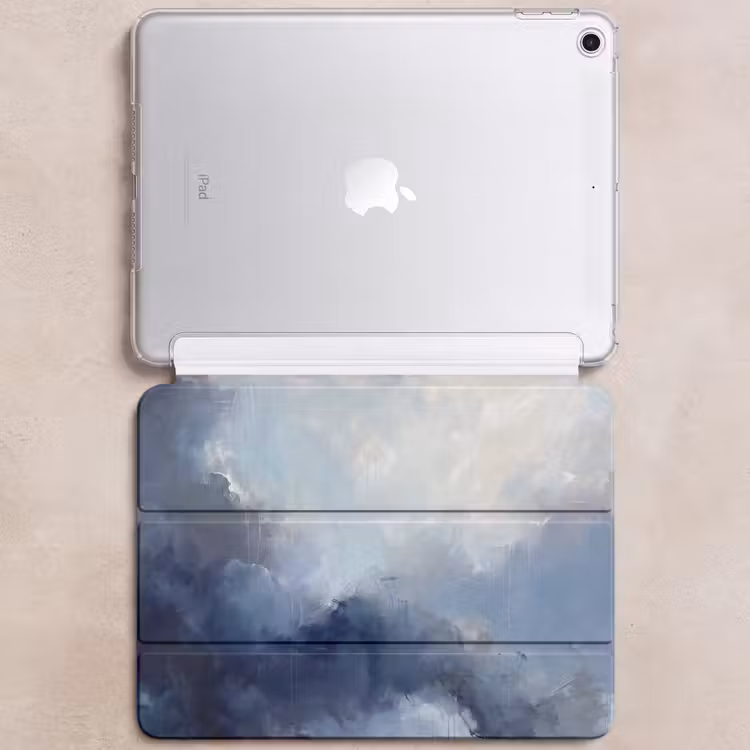 iPad hoes - Abstract - Wolken - Modern - Blauw - Kunst — 6