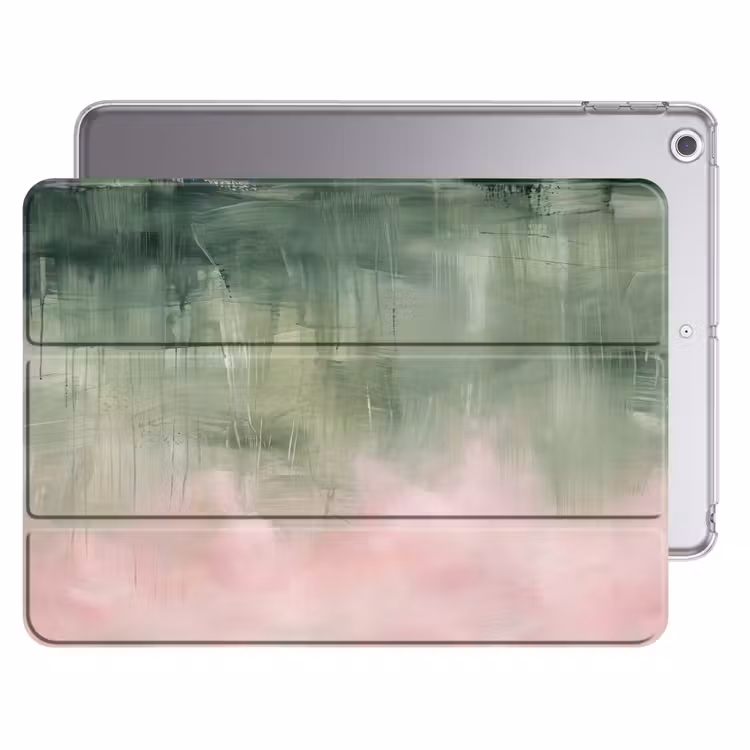 iPad hoes - Kunst - Abstract - Modern - Groen - Roze — 1