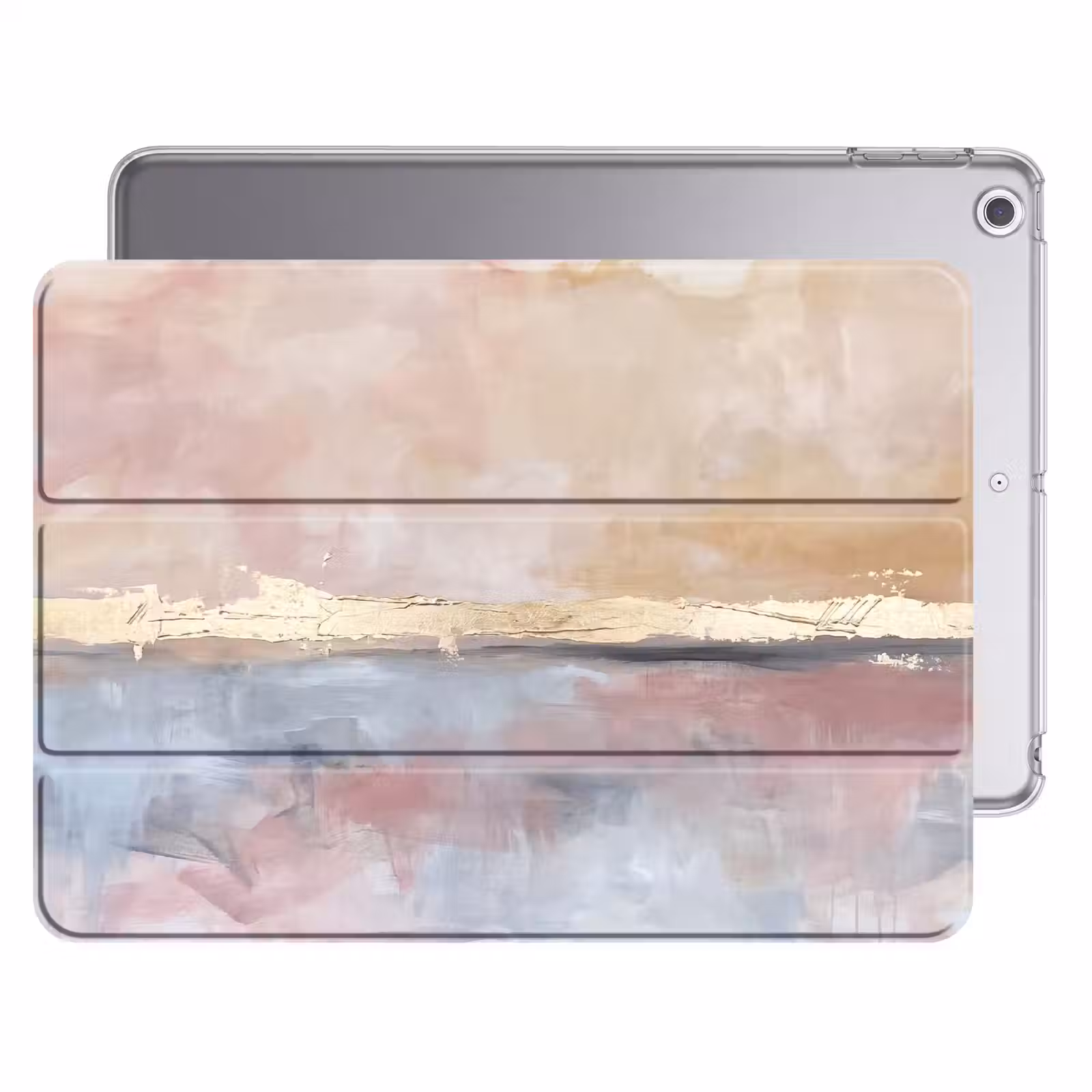 iPad hoes - Abstract - Horizontaal - Kunst - Roze - Goud — 1