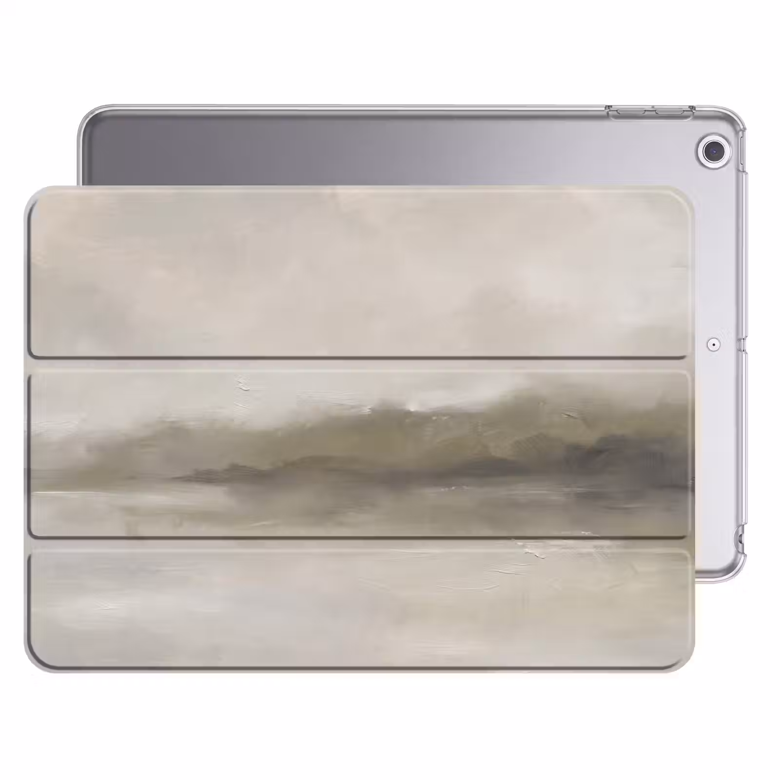 iPad hoes - Abstract - Landschap - Nevel - Modern - Grijs — 1