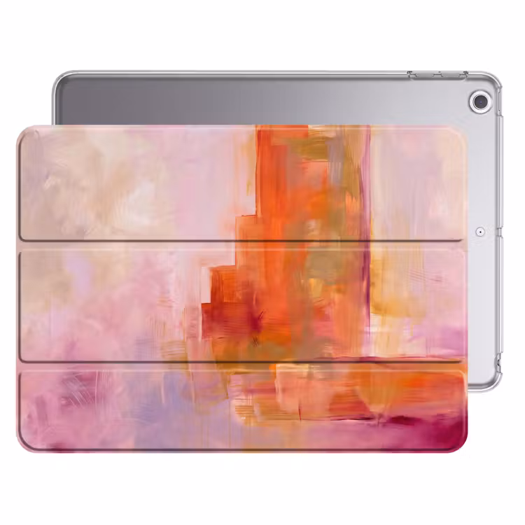iPad hoes - Abstract - Borstelstreken - Kunst - Paars - Goud — 1