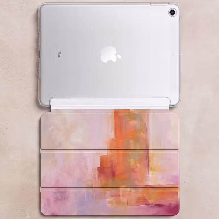 iPad hoes - Abstract - Borstelstreken - Kunst - Paars - Goud — 6
