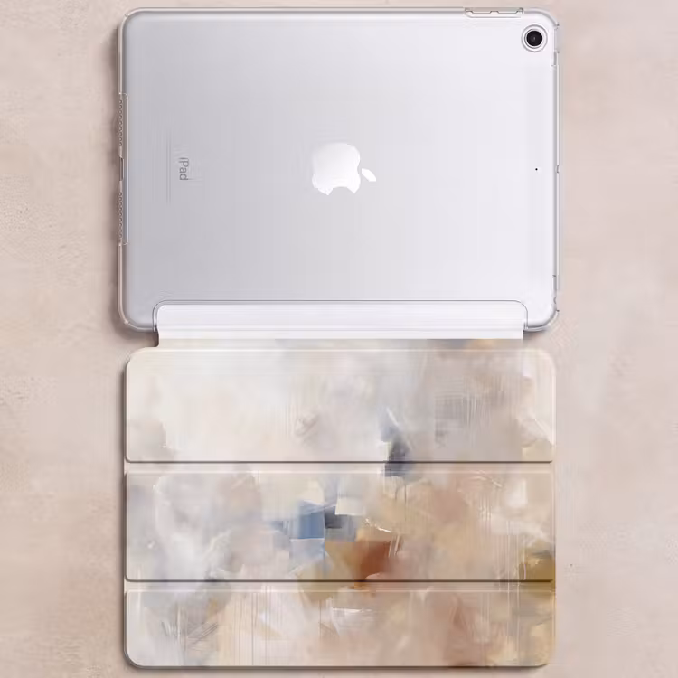 iPad hoes - Abstract - Borstelstreken - Modern - Beige - Kunst — 6