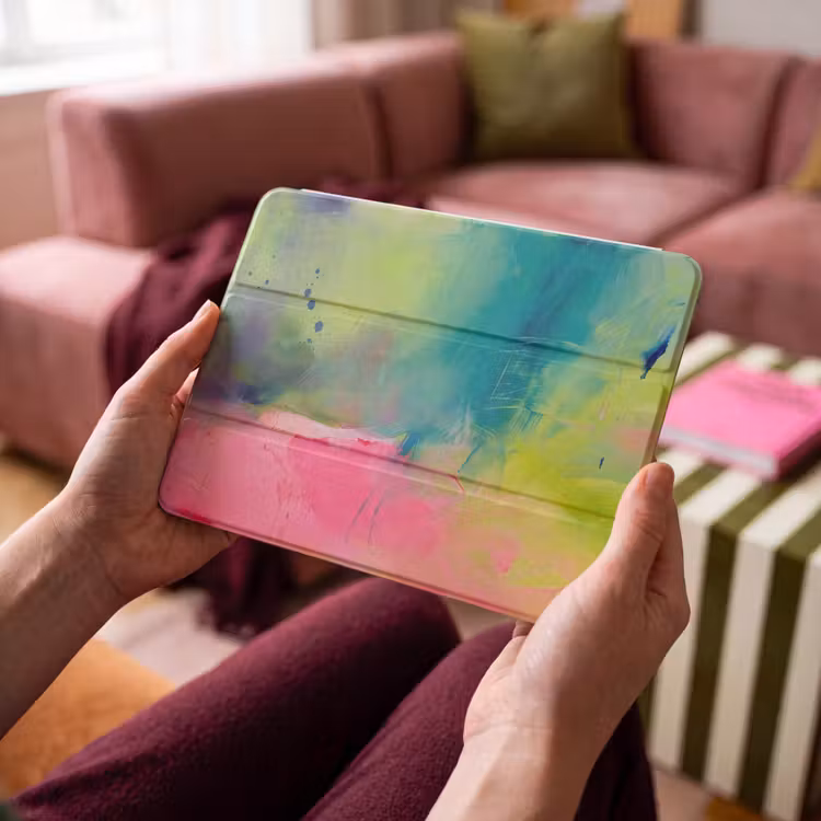 iPad hoes - Abstract - Kleuren - Modern - Groen - Roze — 3