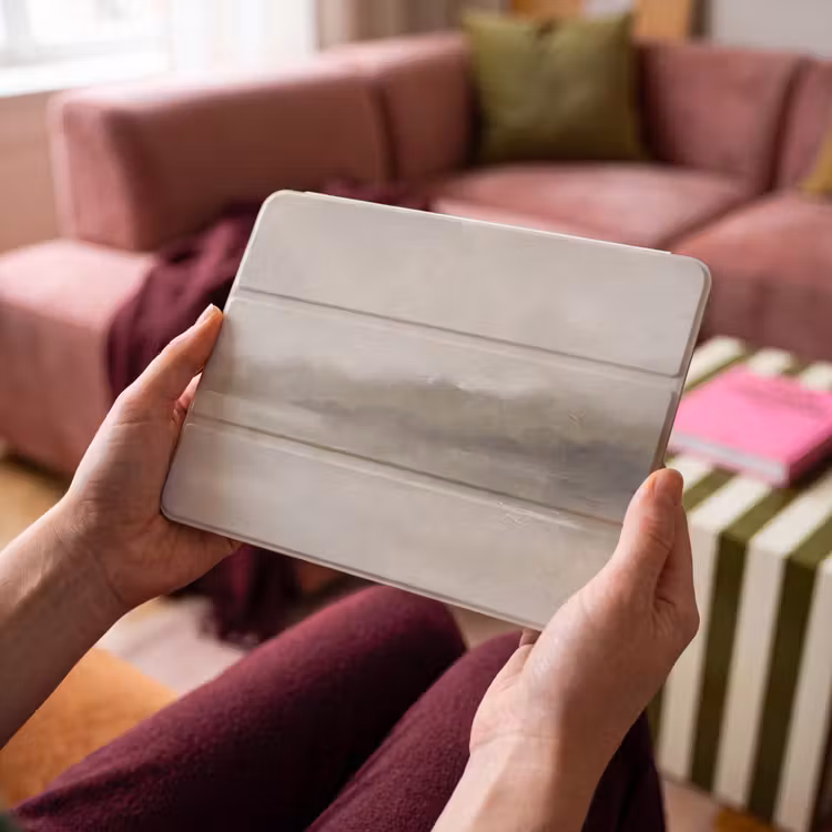 iPad hoes - Abstract - Landschap - Nevel - Modern - Grijs — 3