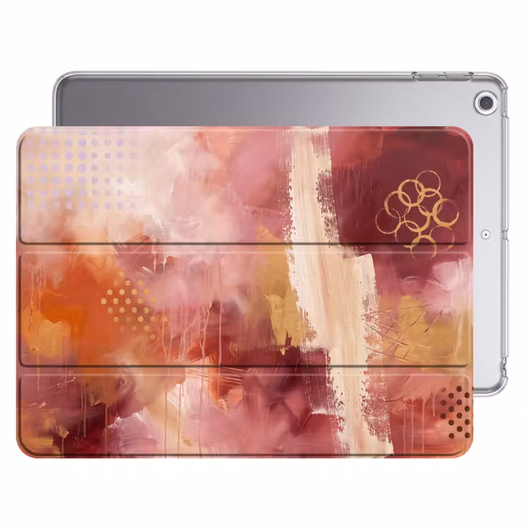 iPad hoes - Abstract - Rood - Goud - Modern - Kunst — 1