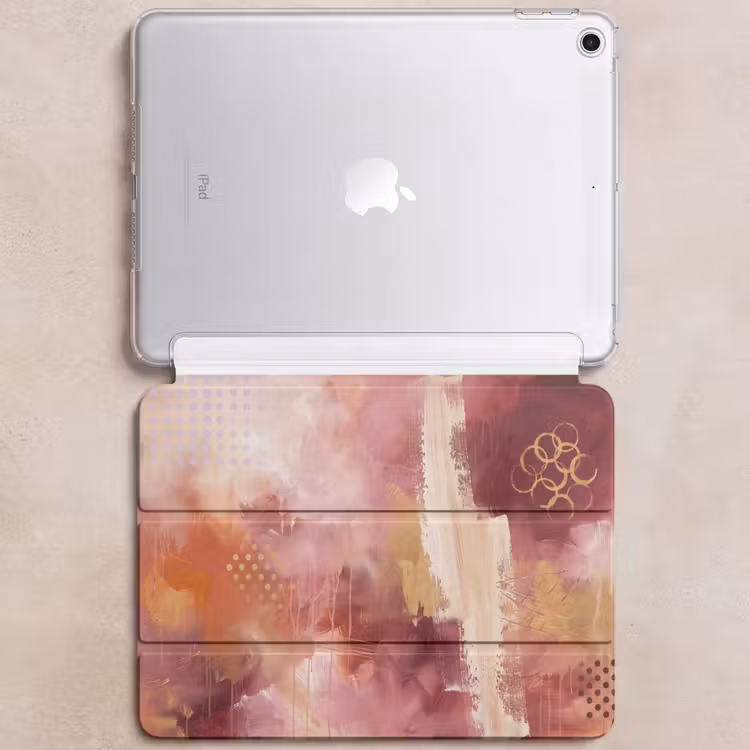 iPad hoes - Abstract - Rood - Goud - Modern - Kunst — 6